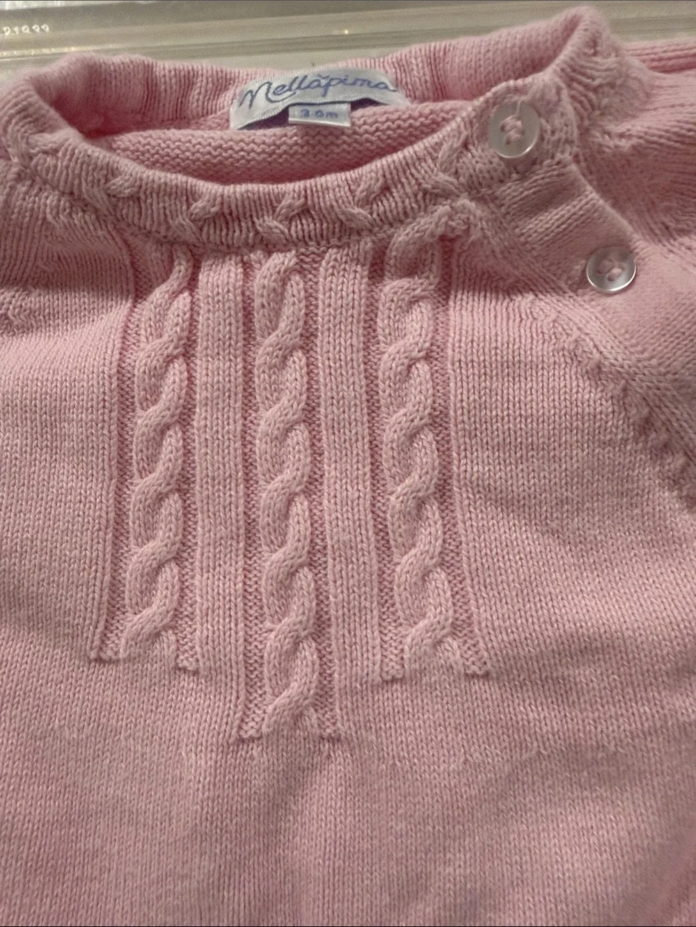 Nellapima Pink Knit Baby One-Piece Romper